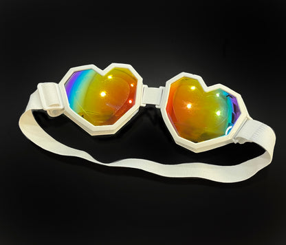 White heart goggles