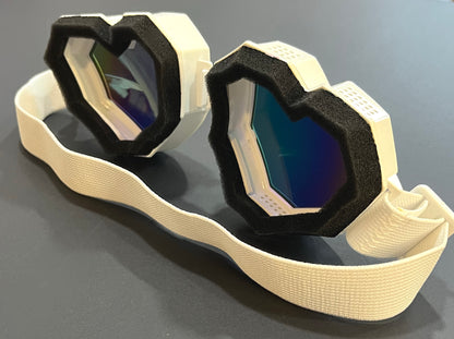 White heart goggles