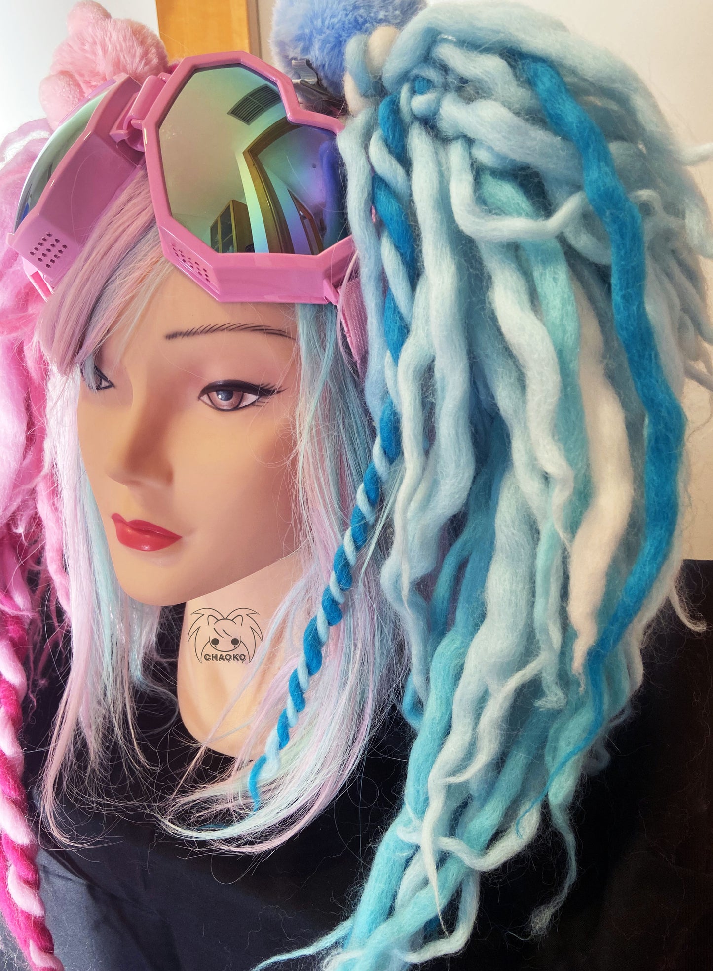 Dreadlocks Wig Sweet Pink Blue