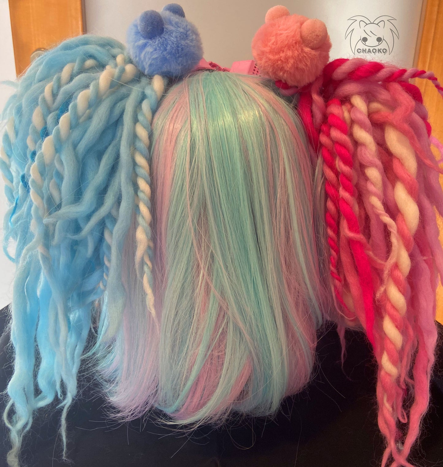 Dreadlocks Wig Sweet Pink Blue